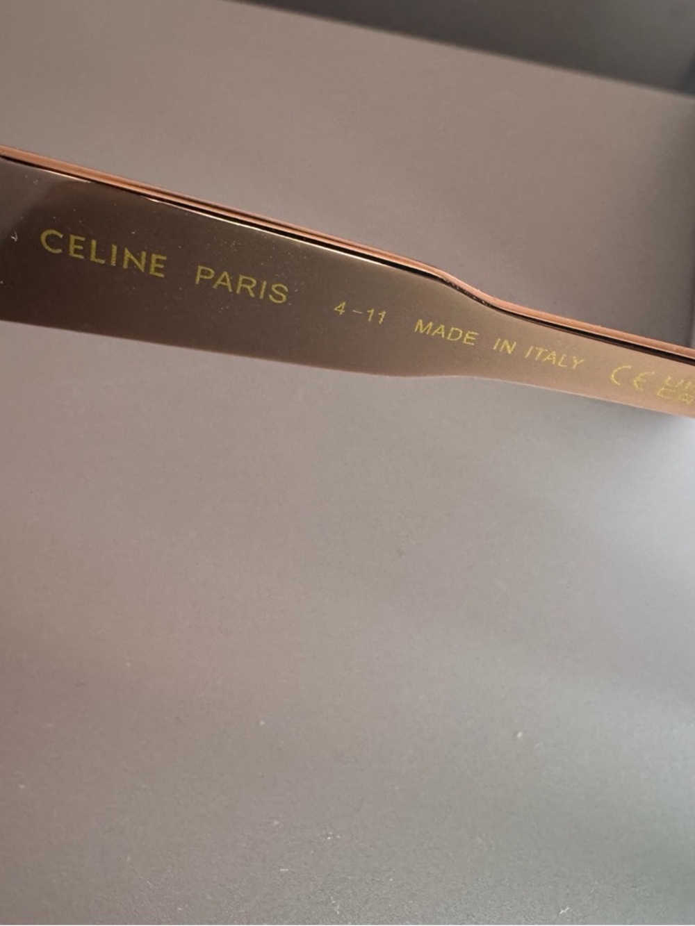 Celine Oval Sunglasses in Dark Green and Gold - Picture 9 of 14